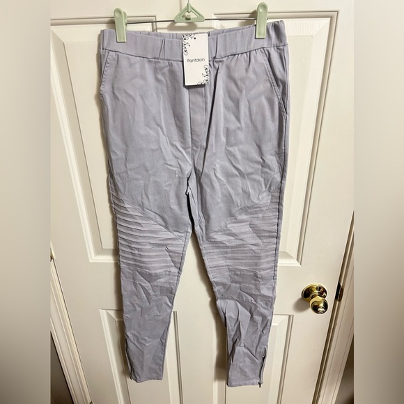 Pantalon Women’s Gray Pull On Pants Size Large NWT - Picture 1 of 5